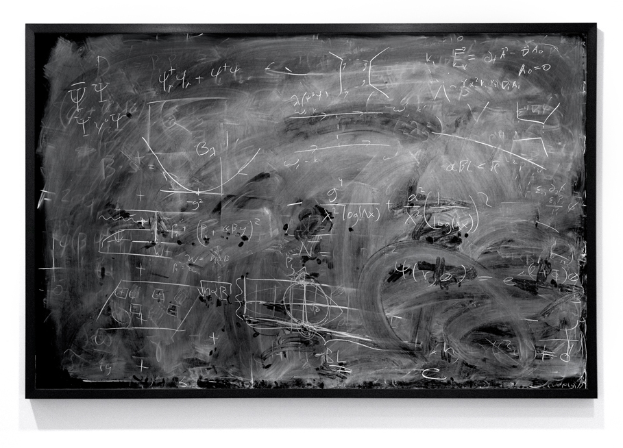 Alejandro Guijarro Momentum — physics blackboard at Stanford II, 2010